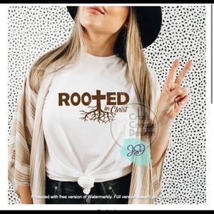 Rooted in Christ graphic tee